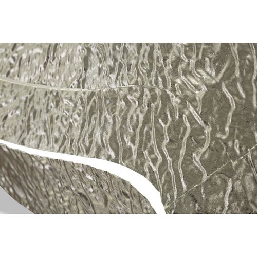 Miroir Avec Cadre Mf507, Métal, Argent, 74x7x79 Cm