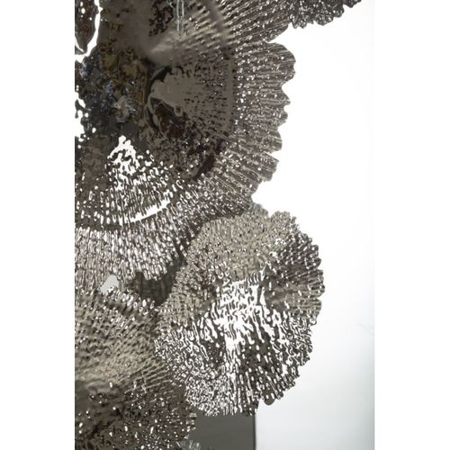 Miroir Avec Cadre Mf506, Métal, Argent, 85x7x80,6 Cm