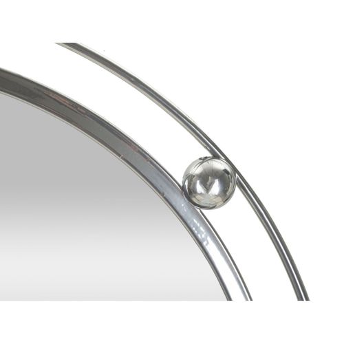 Miroir Avec Cadre Mf506, Métal, Argent, 85x7x80,6 Cm