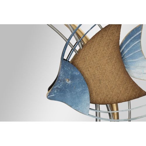 Miroir Avec Cadre Poisson 12, Métal, Multicouleur, 68x5x67 Cm