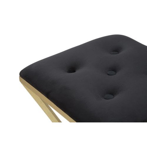 Tabouret Bas Triangles, Métal, Or, 40x40x75 Cm