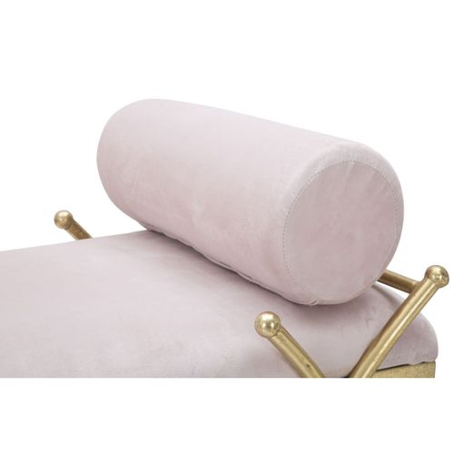 Banc Mf301, Métal, Rose, 112,5x49x53 Cm