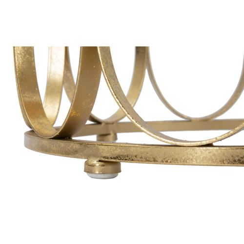 Table D'appoint Mf520, Métal, Or, 37x37x58 Cm