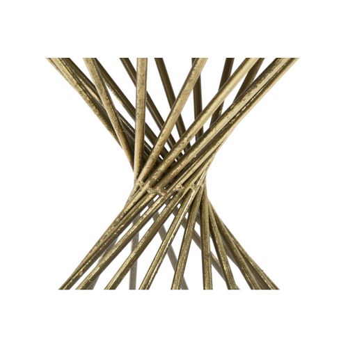 Table D'appoint Mf549, Métal, Or, 42x42x50 Cm