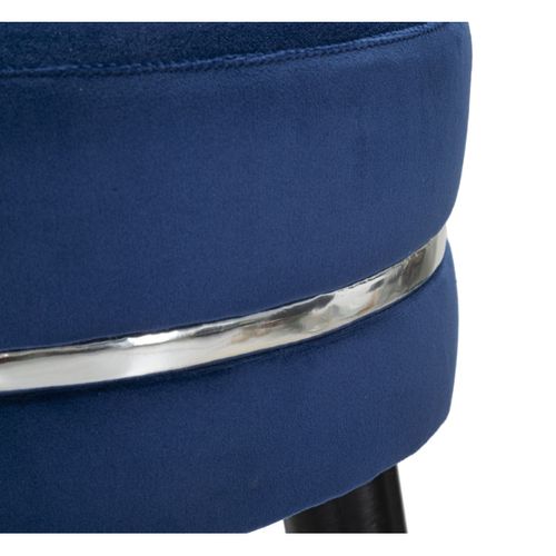 Tabouret Haut Mf435, Bois, Bleu, 35x35x74 Cm