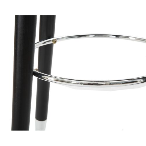 Tabouret Haut Mf435, Bois, Bleu, 35x35x74 Cm