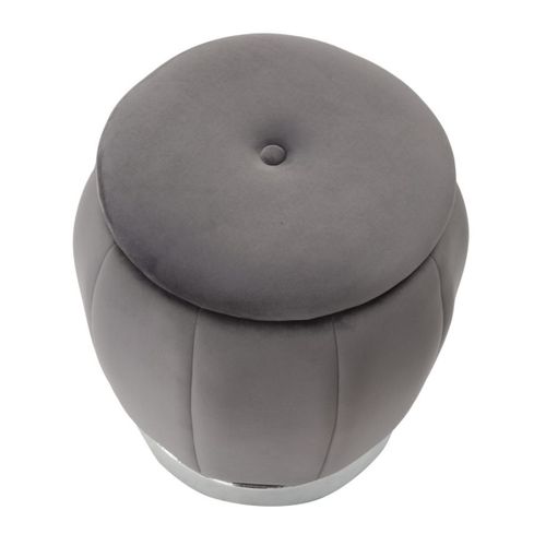 Pouf Mf356, Bois, Gris, 43x43x43 Cm