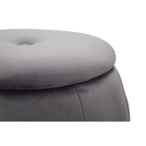 Pouf Mf356, Bois, Gris, 43x43x43 Cm