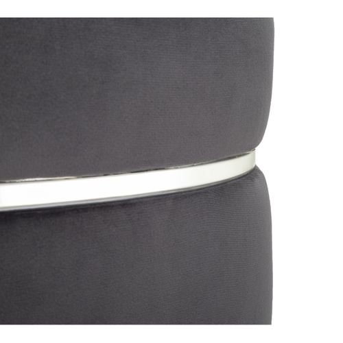 Tabouret Bas Mf457, Bois, Gris, 35x35x40,5 Cm