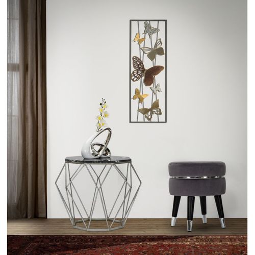 Tabouret Bas Mf457, Bois, Gris, 35x35x40,5 Cm