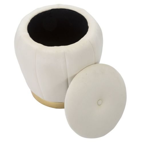Pouf Mf358, Bois, Beige, 43x43x43 Cm