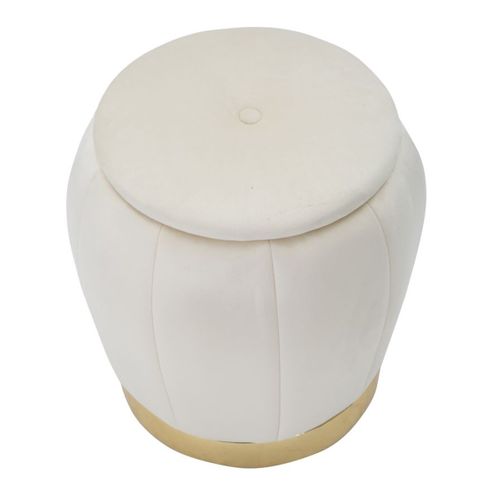 Pouf Mf358, Bois, Beige, 43x43x43 Cm