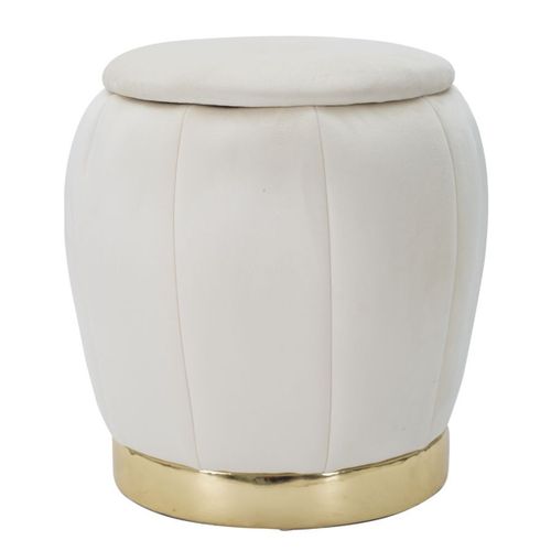 Pouf Mf358, Bois, Beige, 43x43x43 Cm