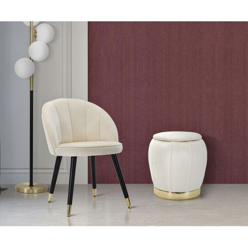 Pouf Mf358, Bois, Beige, 43x43x43 Cm