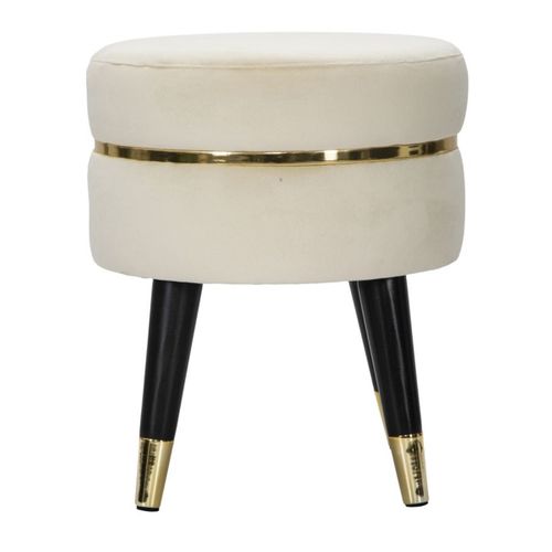 Tabouret Bas Mf458, Bois, Beige, 35x35x40,5 Cm