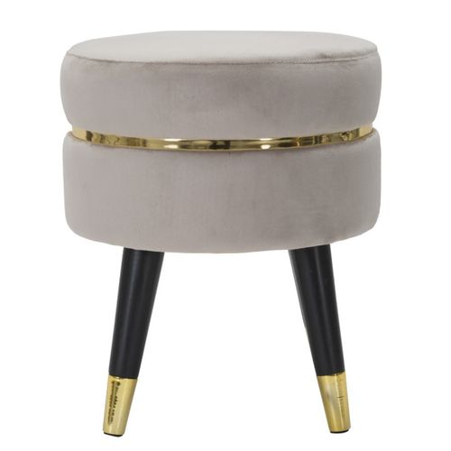 Tabouret Bas Mf456, Bois, Gris, 35x35x40,5 Cm