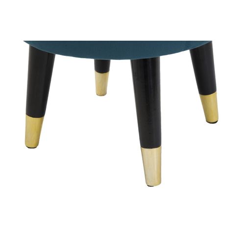 Tabouret Bas Mf459, Bois, Vert Canard, 35x35x40,5 Cm