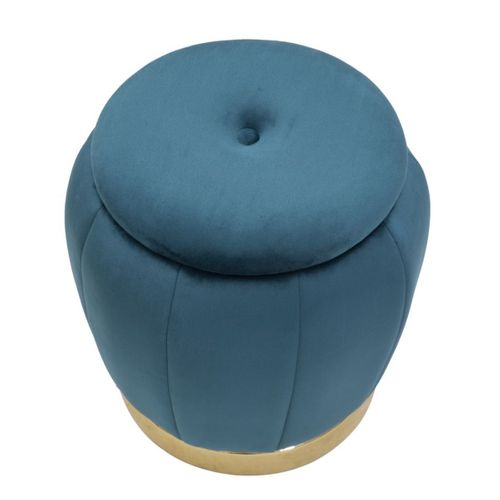 Pouf Mf357, Bois, Vert Canard, 43x43x43 Cm