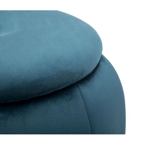 Pouf Mf357, Bois, Vert Canard, 43x43x43 Cm