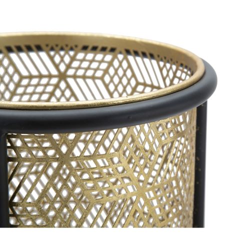 Cache Pot Mf685, Métal, Or, 23x23x80 Cm