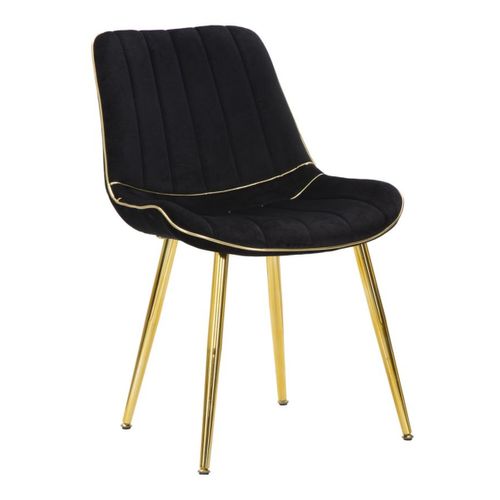 Lot De 2 Chaises Mf381, Bois, Noir, 51x59x79 Cm