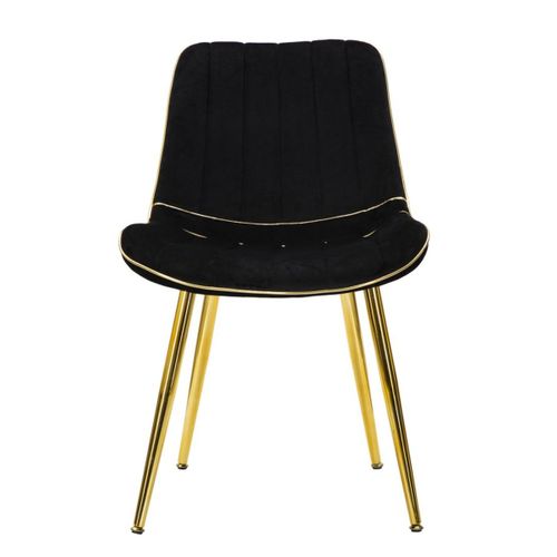 Lot De 2 Chaises Mf381, Bois, Noir, 51x59x79 Cm