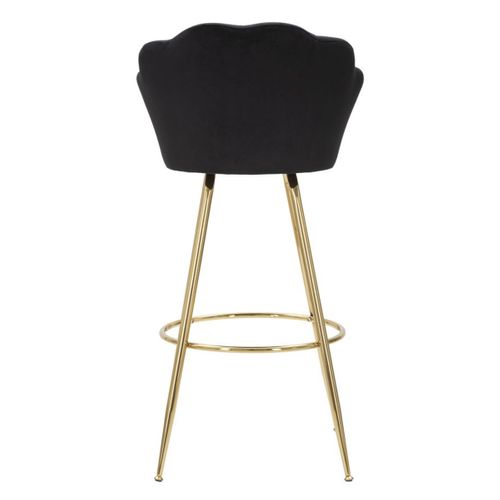 Tabouret Haut Mf452, Métal, Noir, 55x53x110 Cm