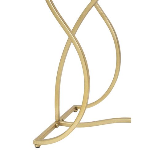 Table Console Mf626, Métal, Or, 130x40x75 Cm