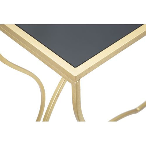 Table Console Mf626, Métal, Or, 130x40x75 Cm