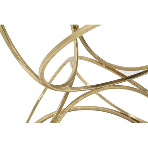 Table D'appoint Mf566, Métal, Or, 42x42x61 Cm