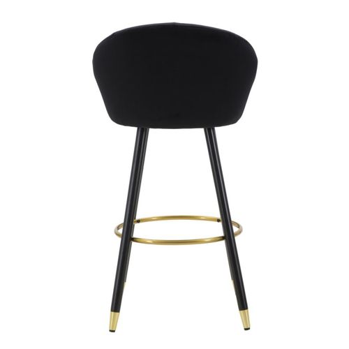 Tabouret Haut Mf430, Métal, Noir, 55x56x104 Cm
