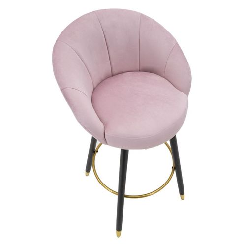 Tabouret Haut Mf431, Métal, Rose, 55x56x104 Cm