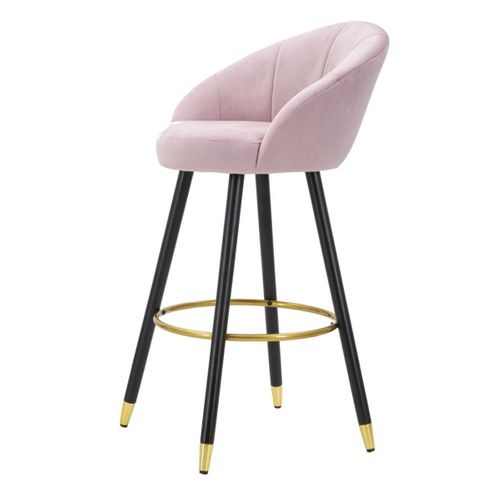 Tabouret Haut Mf431, Métal, Rose, 55x56x104 Cm