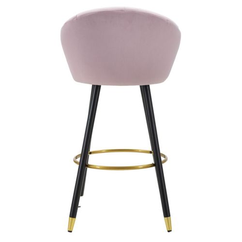Tabouret Haut Mf431, Métal, Rose, 55x56x104 Cm