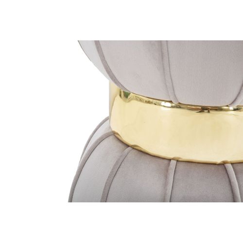 Pouf Mf359, Tissu, Gris, 40x40x44 Cm