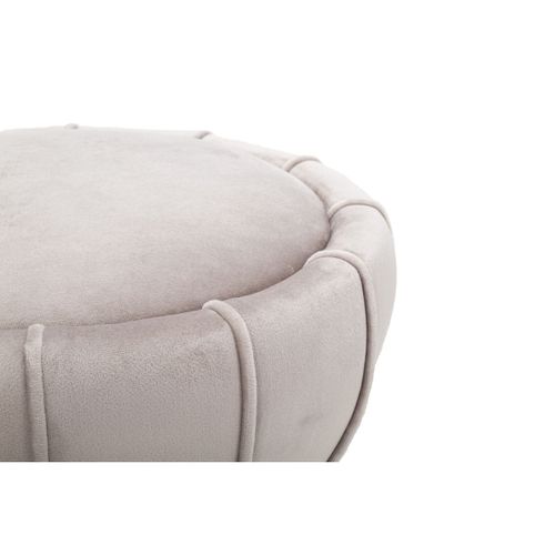 Pouf Mf359, Tissu, Gris, 40x40x44 Cm