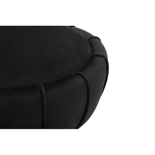 Pouf Mf360, Tissu, Noir, 40x40x44 Cm