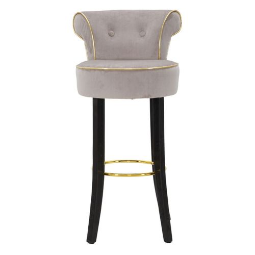 Tabouret Haut Mf441, Métal, Gris, 46x48x96 Cm