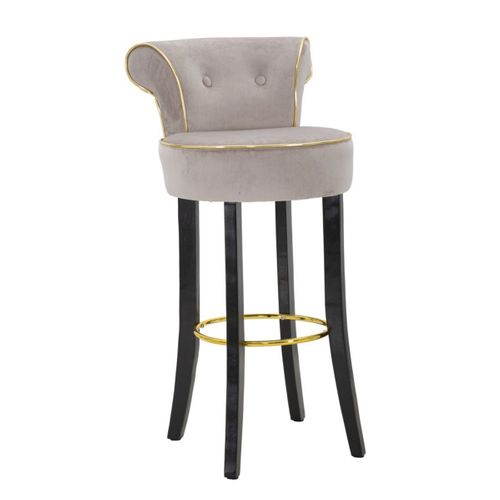 Tabouret Haut Mf441, Métal, Gris, 46x48x96 Cm