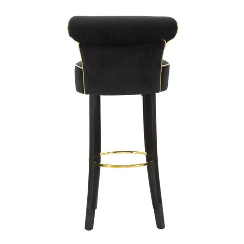 Tabouret Haut Mf442, Métal, Noir, 46x48x96 Cm