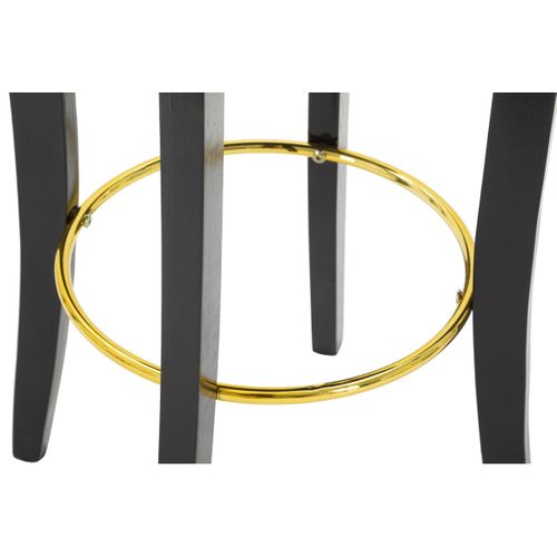 Tabouret Haut Mf442, Métal, Noir, 46x48x96 Cm