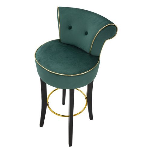 Tabouret Haut Mf443, Métal, Vert, 46x48x96 Cm