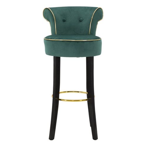 Tabouret Haut Mf443, Métal, Vert, 46x48x96 Cm