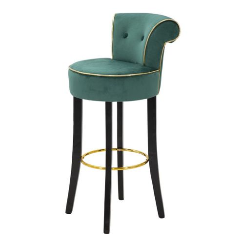 Tabouret Haut Mf443, Métal, Vert, 46x48x96 Cm