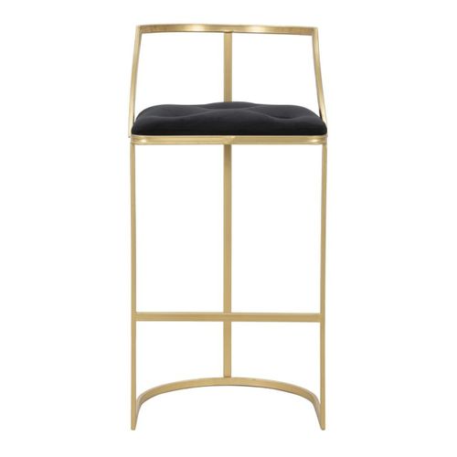 Tabouret Haut Mf450, Métal, Or, 45x45x90 Cm