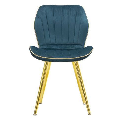Lot De 2 Chaises Mf384, Métal, Vert Canard, 46x58x77 Cm