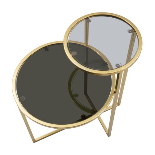 Table D'appoint Mf570, Métal, Or, 50x40x60,5 Cm