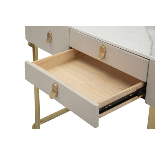 Table Console Mf604, Bois, Beige, 100x40x80 Cm