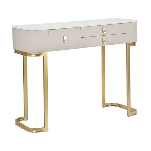 Table Console Mf604, Bois, Beige, 100x40x80 Cm