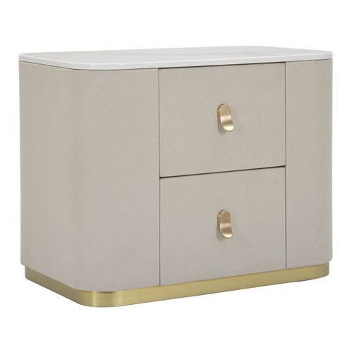 Table De Chevet Mf9, Bois, Beige, 60x40x47 Cm